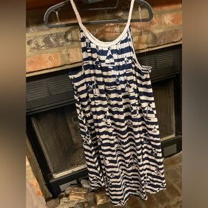 NWT‎ Indigo Soul Blue and White Nautical Dress XL